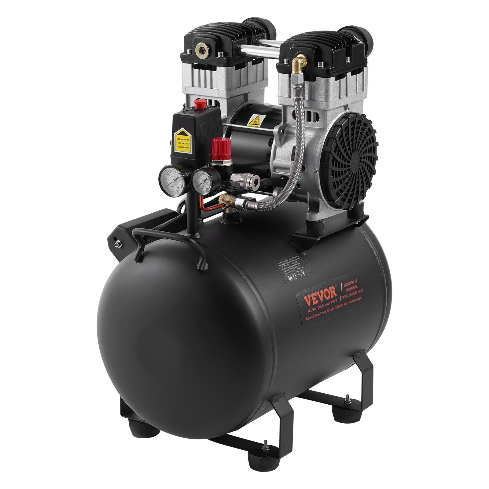 Compresor de aire, tanque de acero de 10 galones | VEVOR