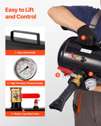 Inflador De Talón De Neumáticos 5 gal / 18.9 L, 116 PSI | VEVOR