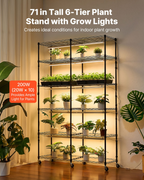 Estantería para plantas con luz de cultivo | VEVOR