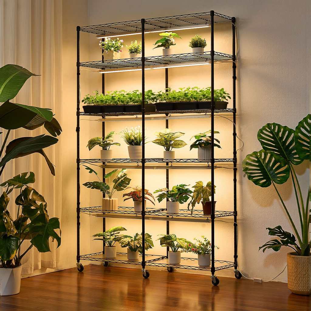 Estantería para plantas con luz de cultivo | VEVOR