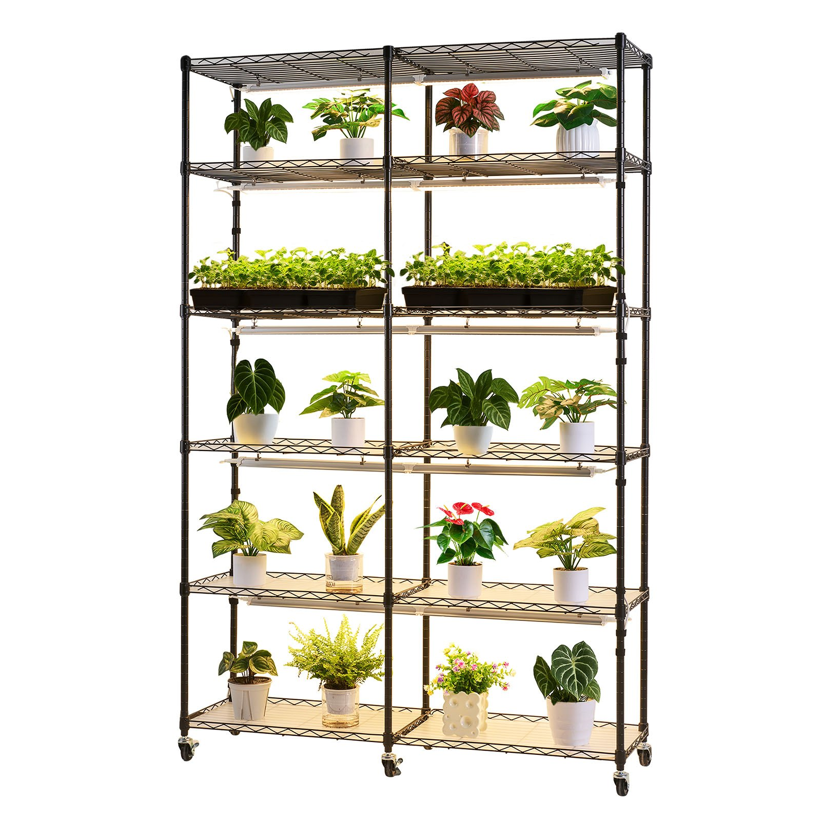 Estantería para plantas con luz de cultivo | VEVOR