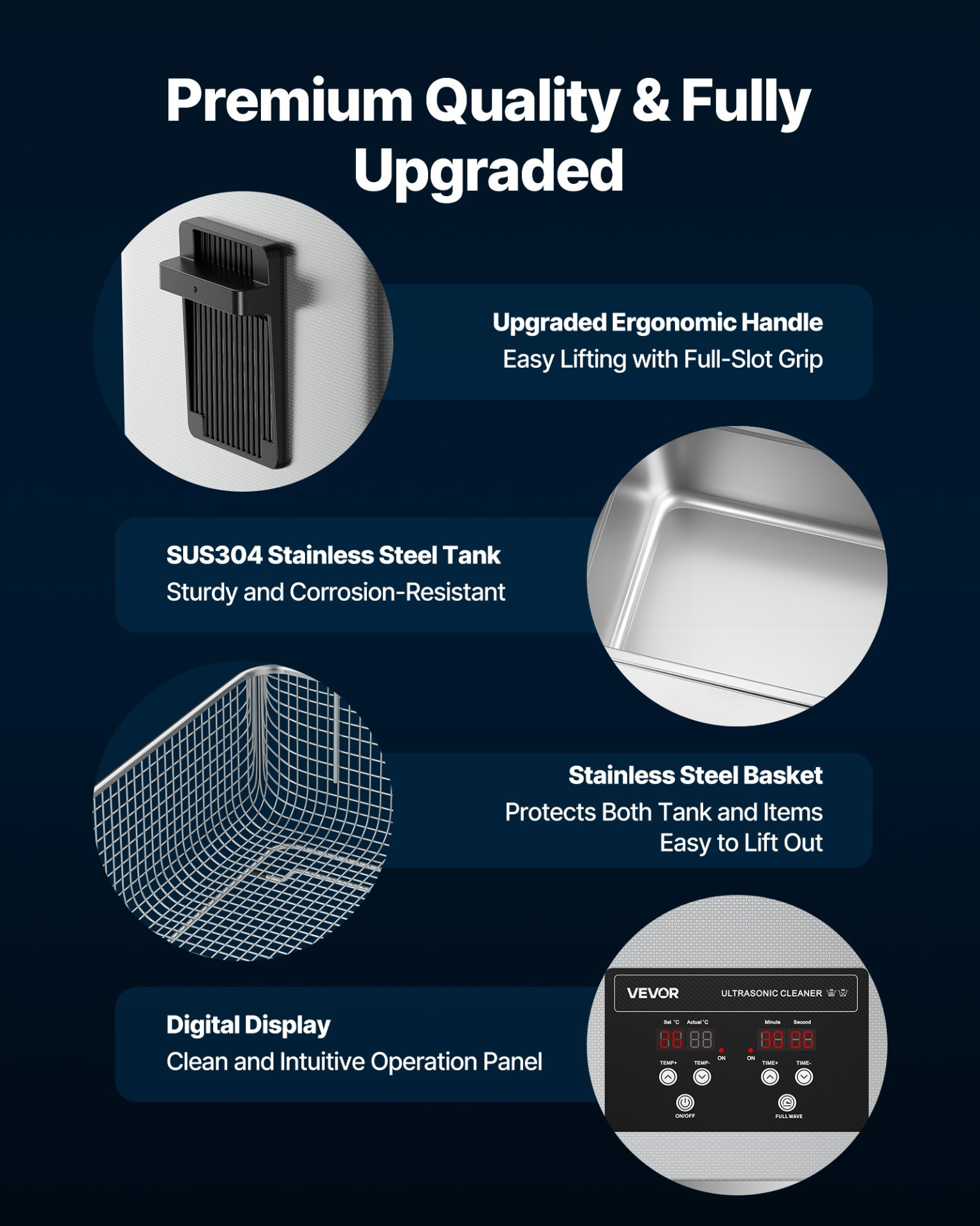 Limpiador ultrasónico 30L | VEVOR