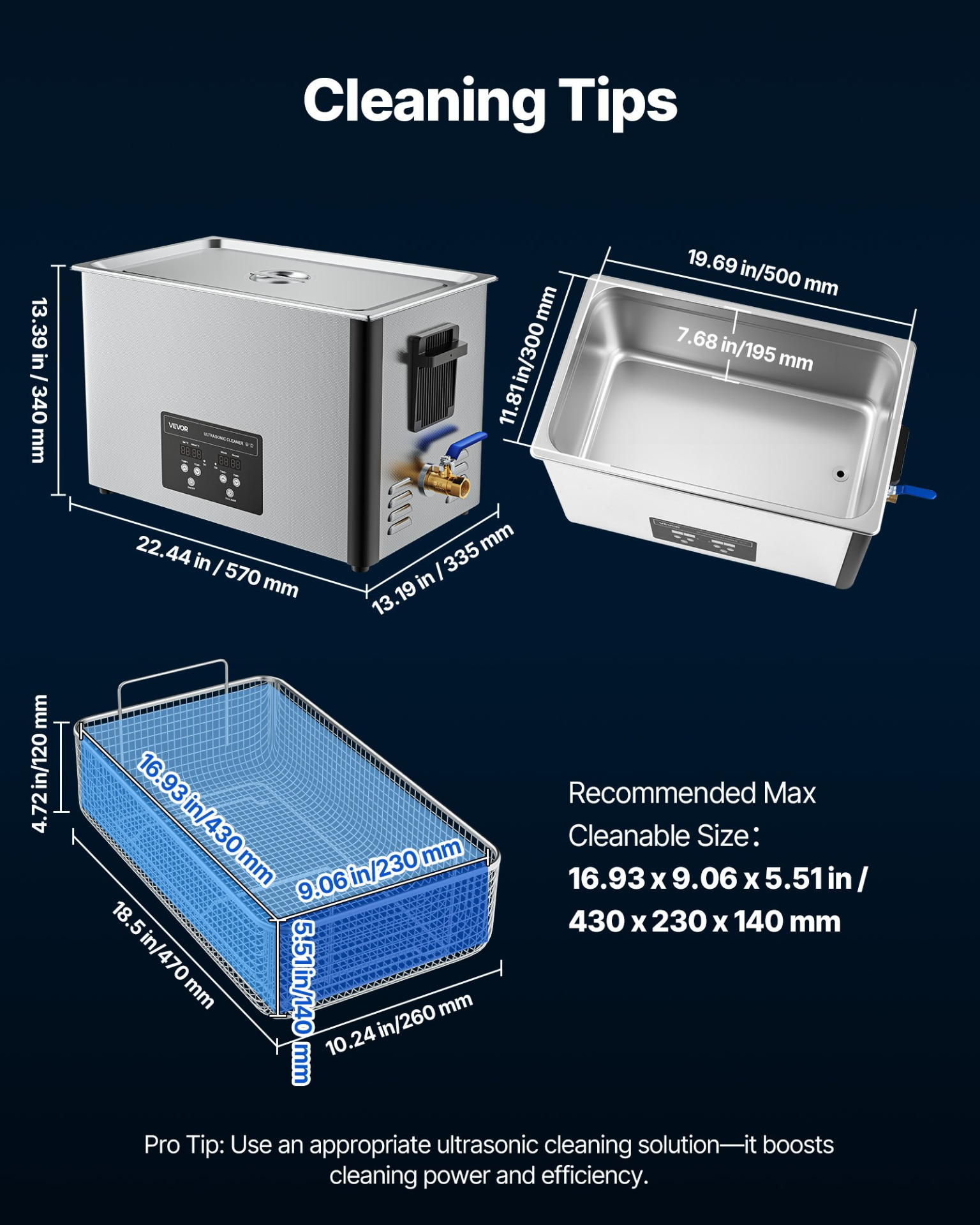 Limpiador ultrasónico 30L | VEVOR