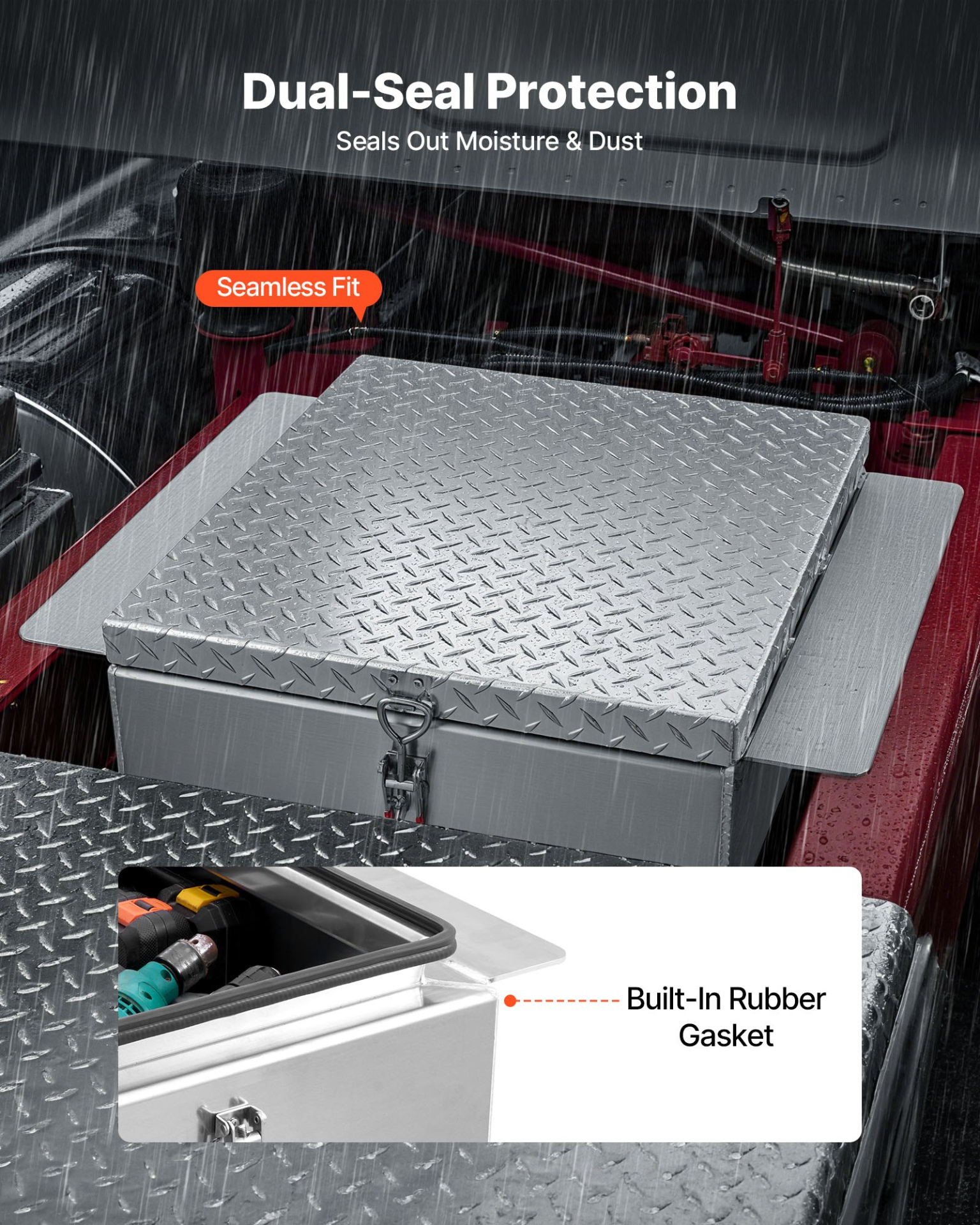 Caja de herramientas para caja de camioneta, 100 kg | VEVOR