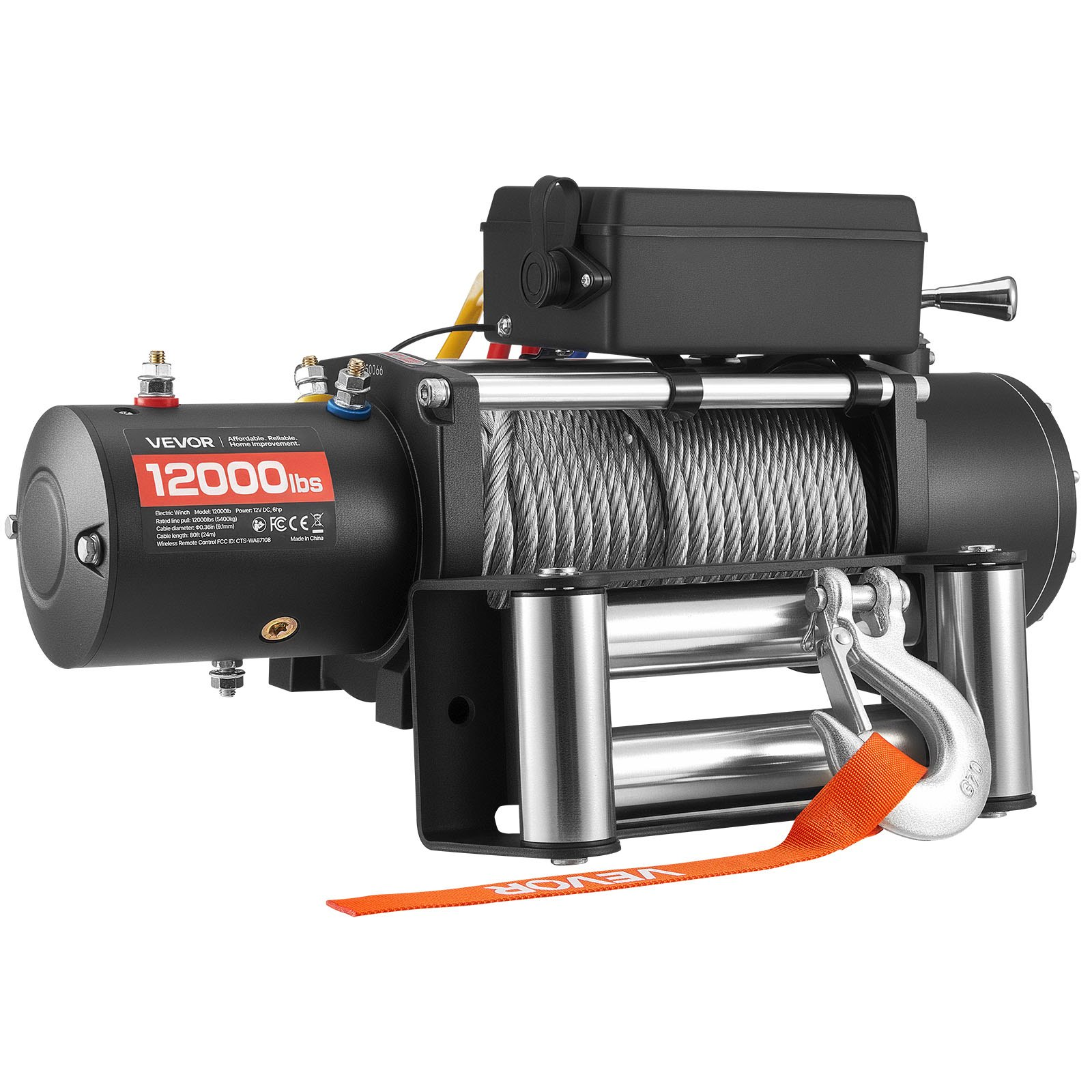 Cabrestante eléctrico, capacidad de carga de 12000 lbs | VEVOR