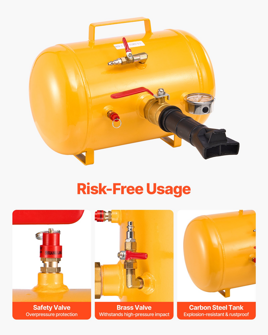 Inflador De Talón De Neumáticos 5 gal / 18.9 L | VEVOR