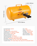 Inflador De Talón De Neumáticos 37, 9 L (10 galones) | VEVOR