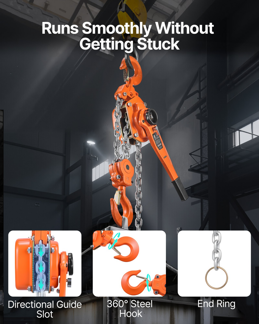 Polipasto de cadena manual, capacidad de 6T 13200LBS | VEVOR