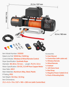 Cabrestante eléctrico, capacidad de carga de 12000 lb | VEVOR