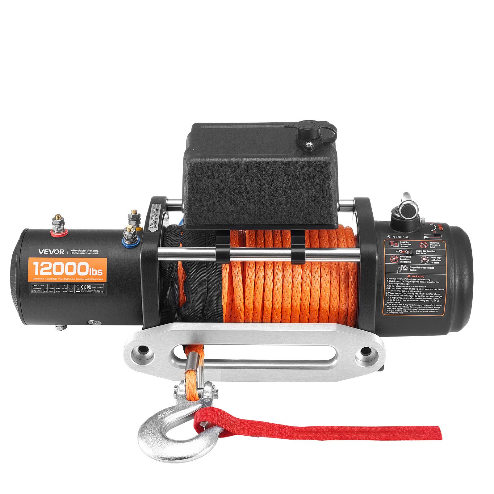 Cabrestante eléctrico, capacidad de carga de 12000 lb | VEVOR