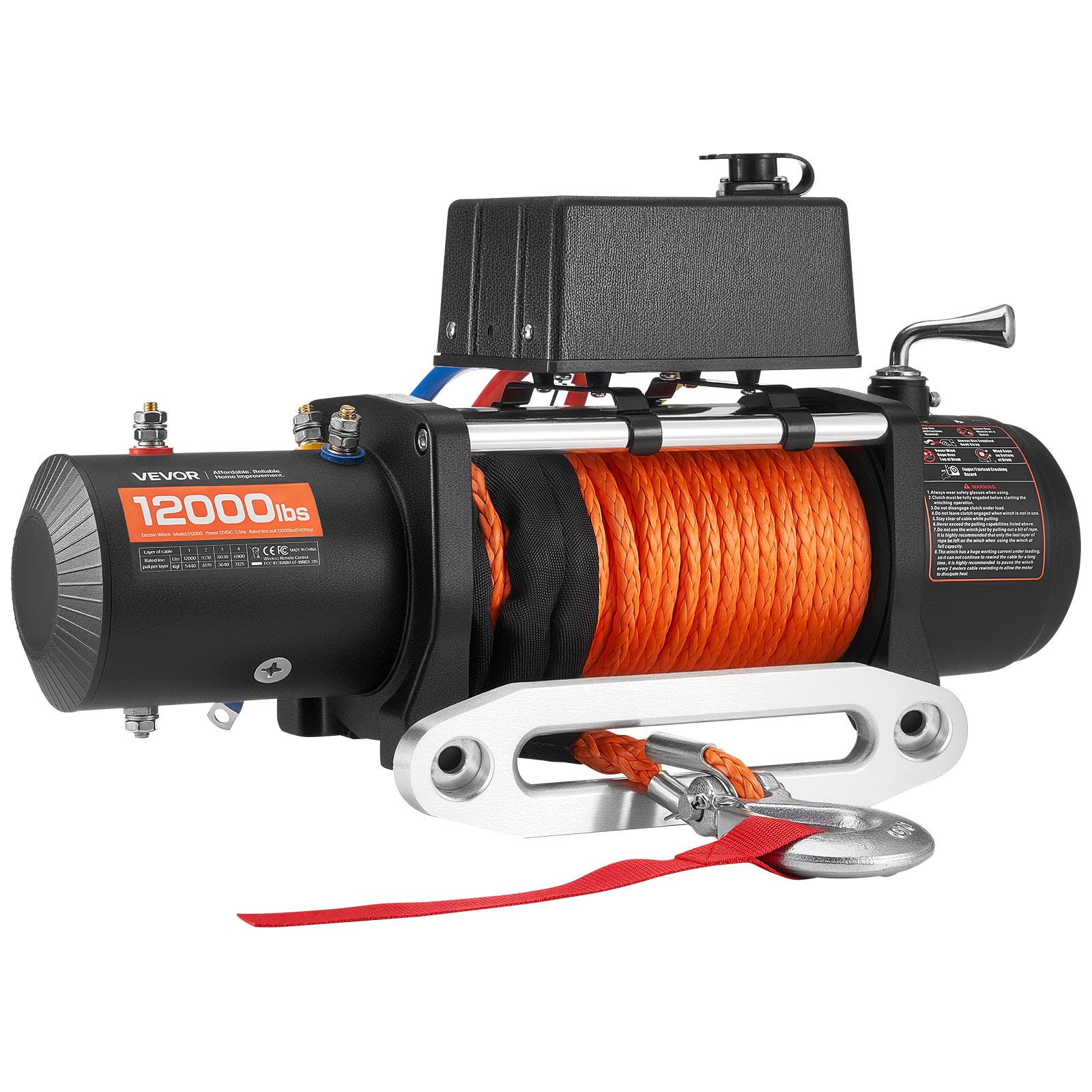 Cabrestante eléctrico, capacidad de carga de 12000 lb | VEVOR