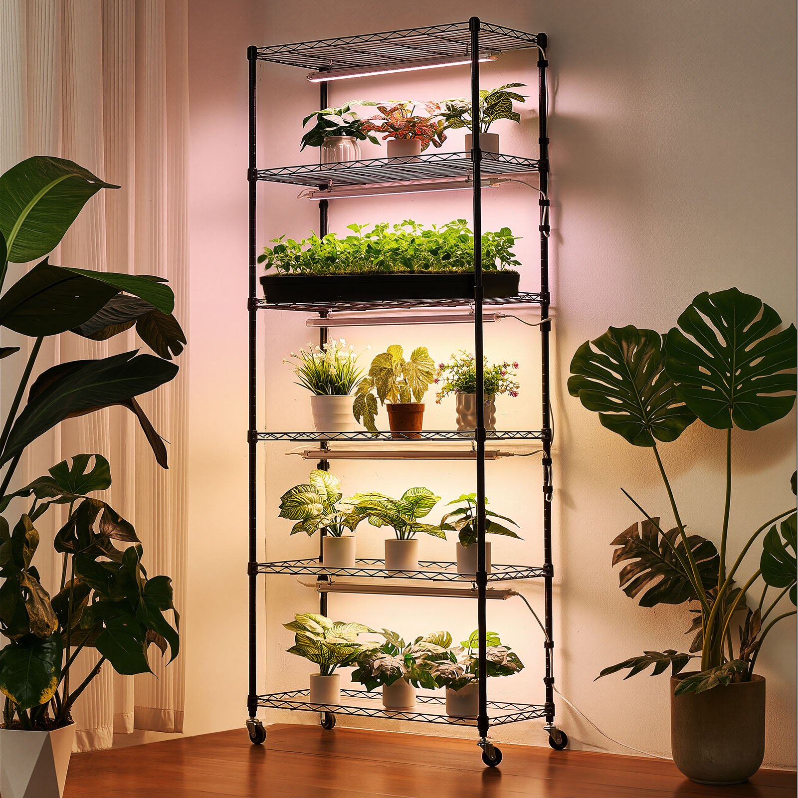 Estante para plantas con luz de cultivo | VEVOR