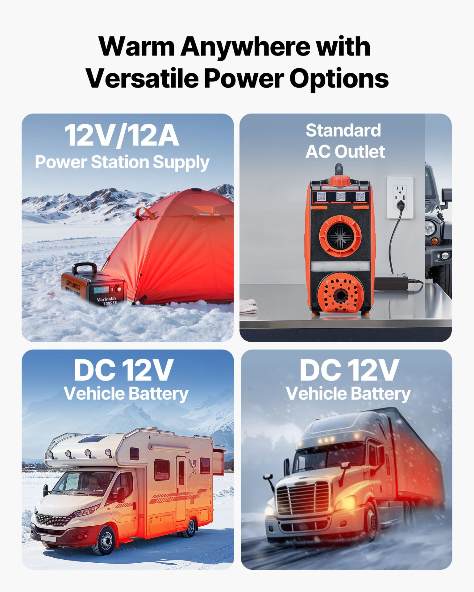 Calefactor diésel, 8 kW, 12 V CC