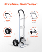 Carretilla de mano, capacidad de carga de 227 kg (500 lbs) | VEVOR