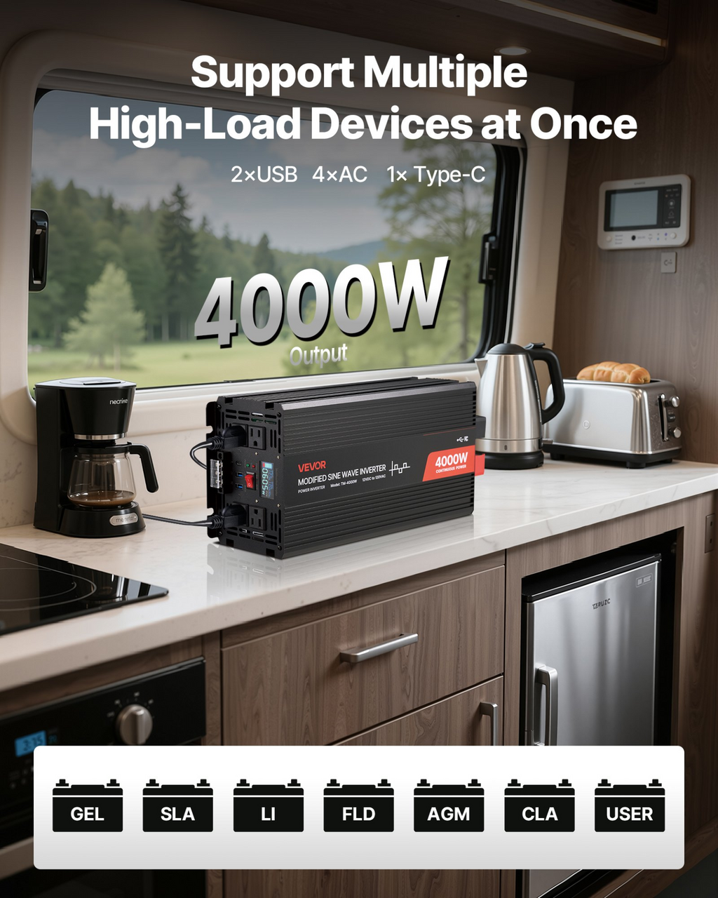 Inversor de potencia de 4000 W