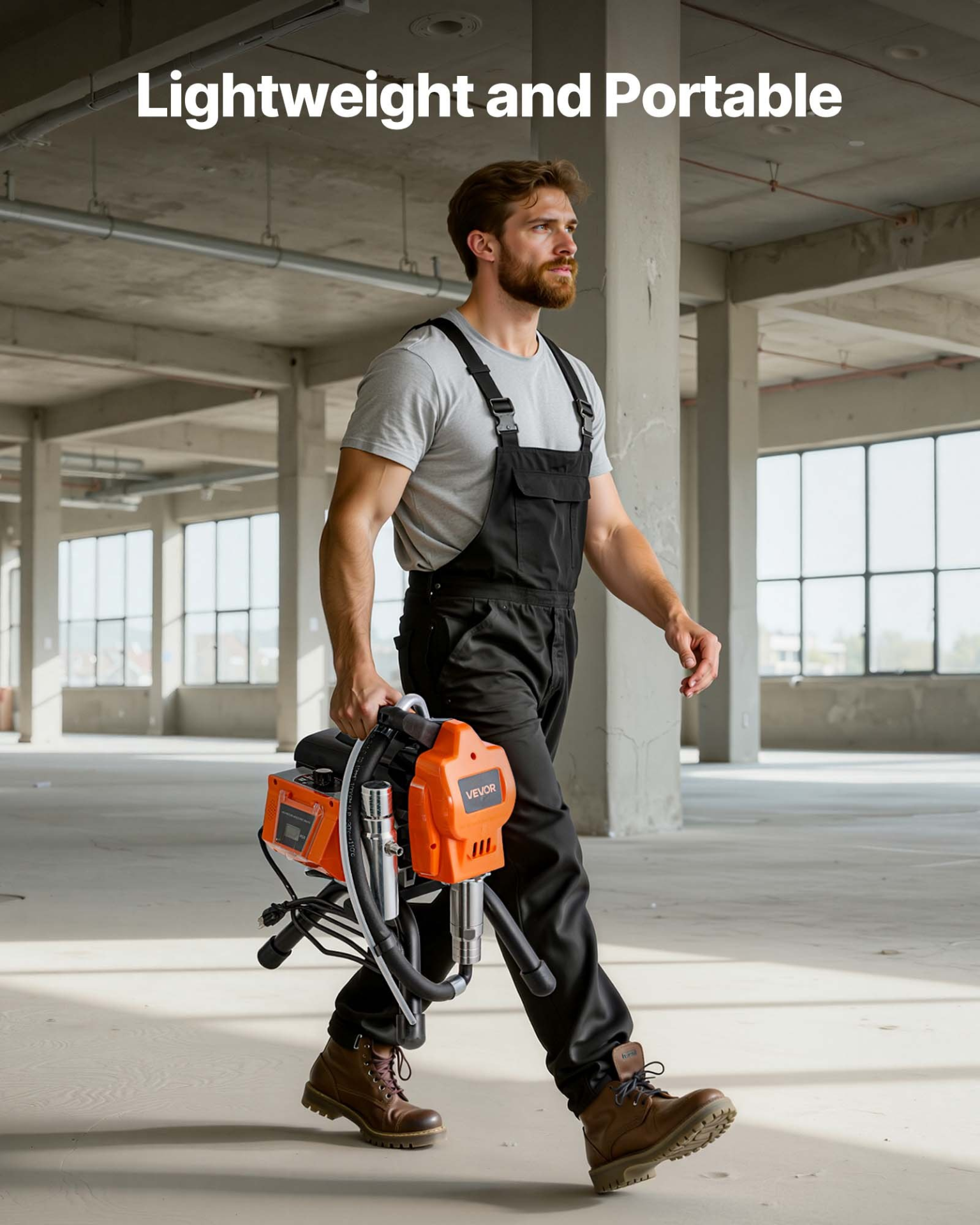Pulverizador de pintura sin aire con soporte, 3300 PSI | VEVOR