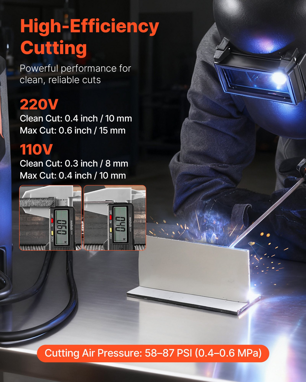 Soldadora y cortadora de plasma 3 en 1: corte/TIG/MMA | VEVOR