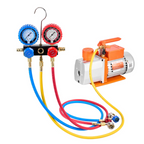 Bomba de vacío y manómetro AC, 7 CFM 3/4 HP | VEVOR