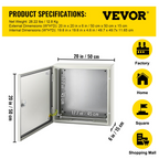 Caja de acero NEMA, 20 x 20 x 6'' | VEVOR