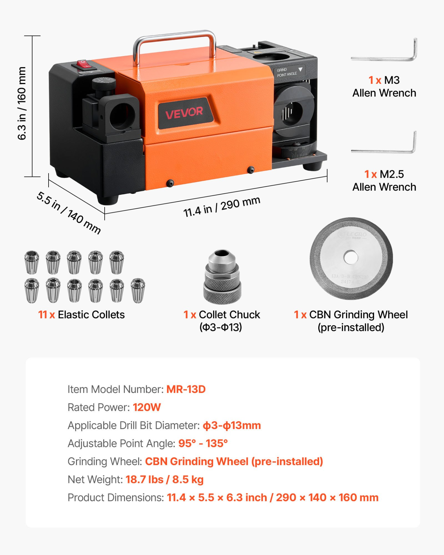 Afilador de brocas MR-13D