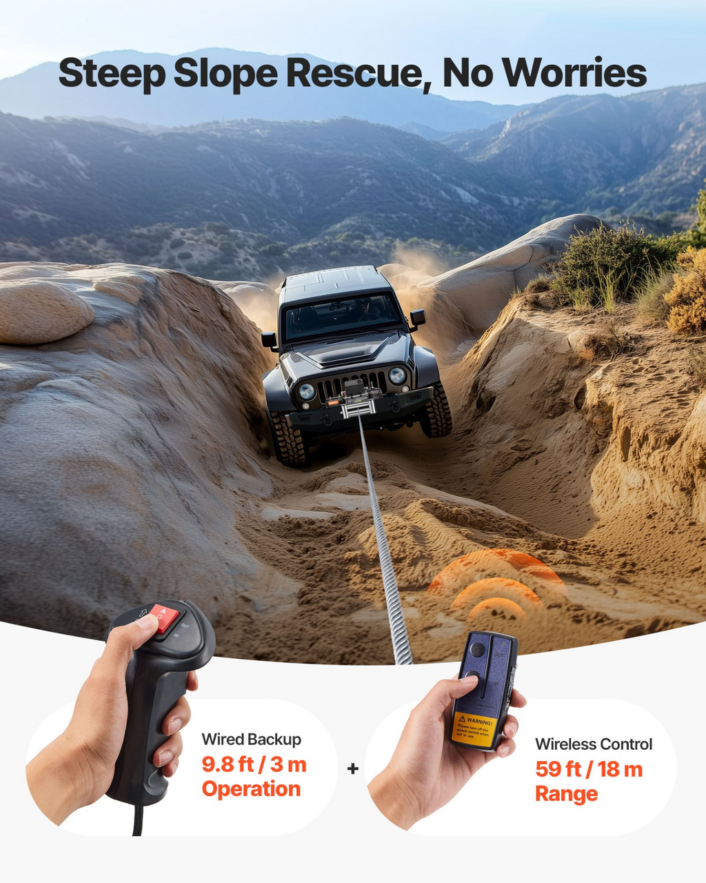 Cabrestante eléctrico, capacidad de carga de 12000 lbs, 12 V | VEVOR