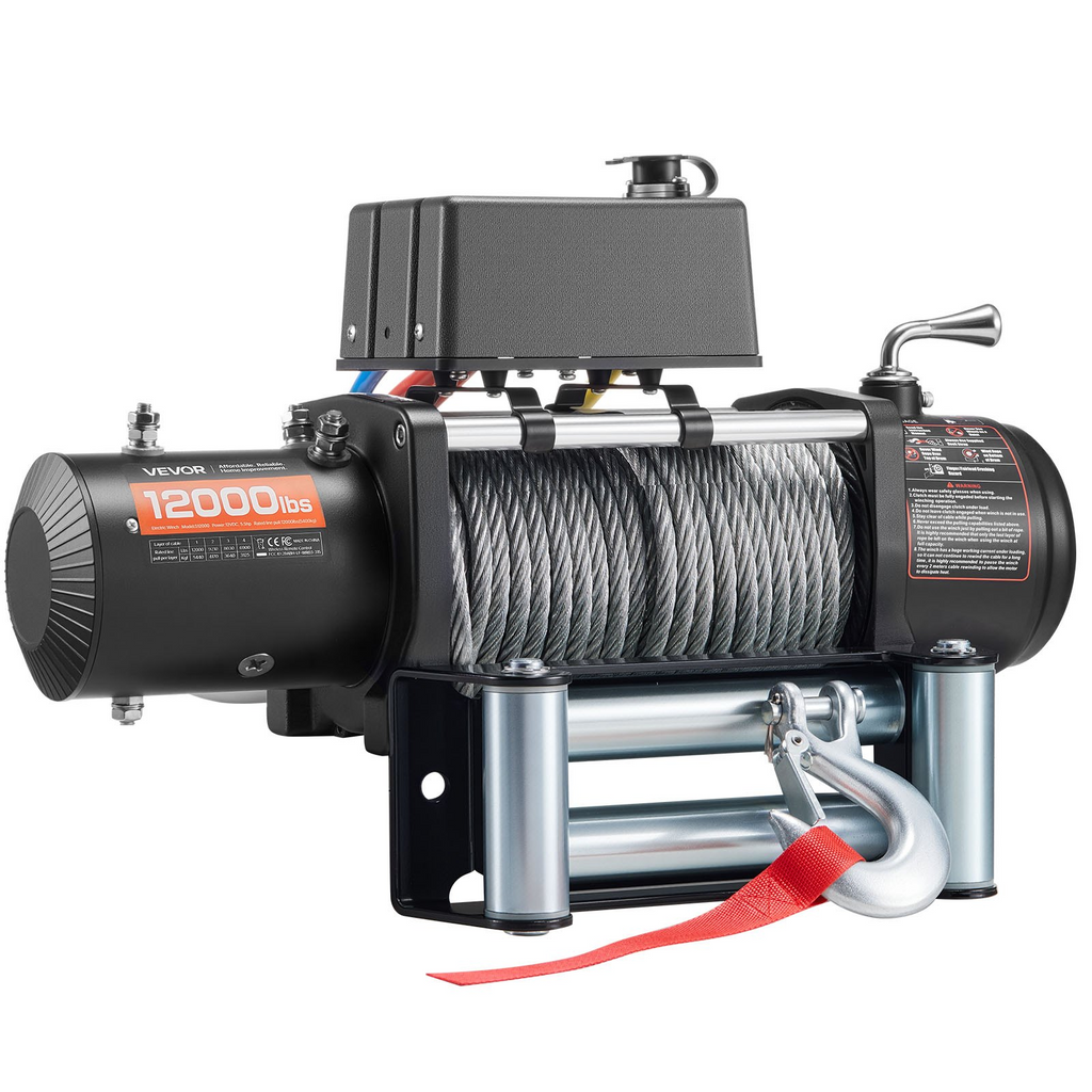 Cabrestante eléctrico, capacidad de carga de 12000 lbs, 12 V | VEVOR