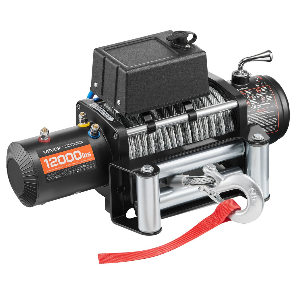 Cabrestante eléctrico, capacidad de carga de 12000 lbs, 12 V | VEVOR