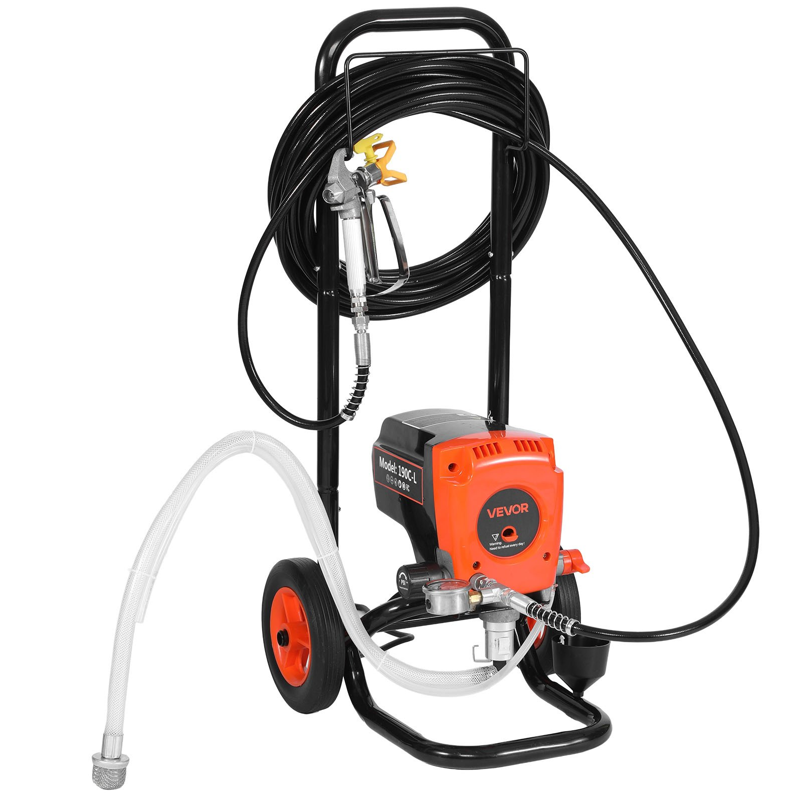Pulverizador de pintura sin aire con soporte, 900 W | VEVOR