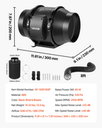 Kit de filtración de aire de 6" | VEVOR