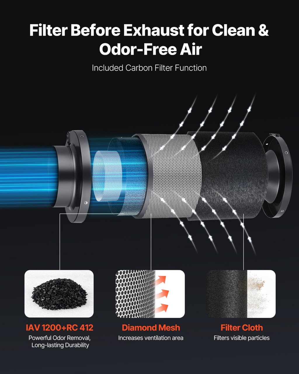 Kit de filtración de aire de 8" | VEVOR