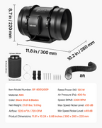 Kit de filtración de aire de 8" | VEVOR