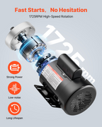 Motor eléctrico de 0, 5 HP | VEVOR