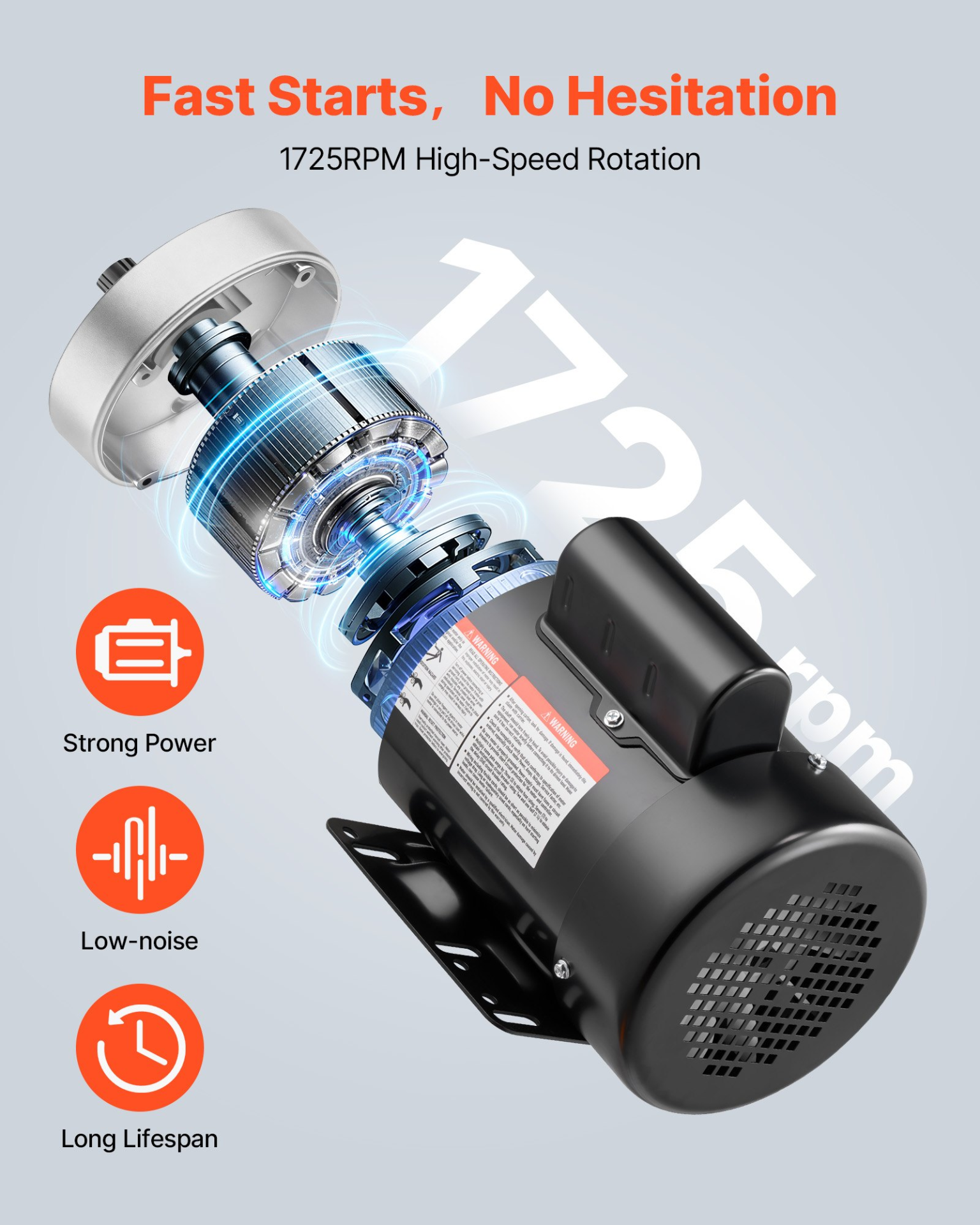 Motor eléctrico de 0, 5 HP | VEVOR