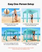 Cabaña de playa, toldo de playa de 1, 8 x | VEVOR