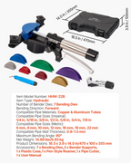 Kit doblador de tubos hidráulicos, de 1/4 a 7/8 de pulgada JLSDWGJYYK | VEVOR