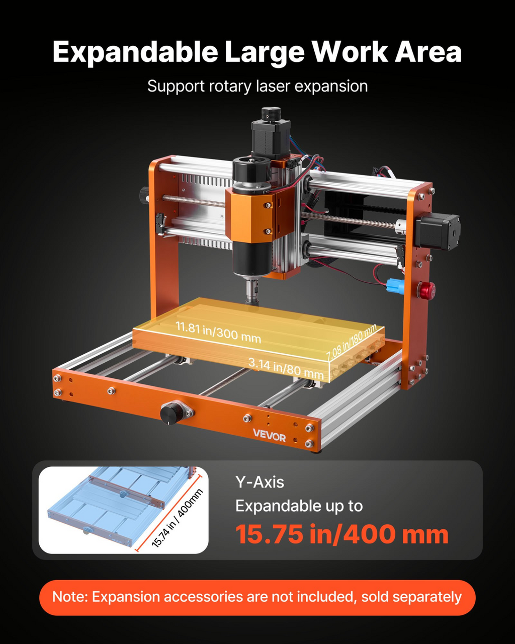 Fresadora CNC, husillo de 500 W | VEVOR