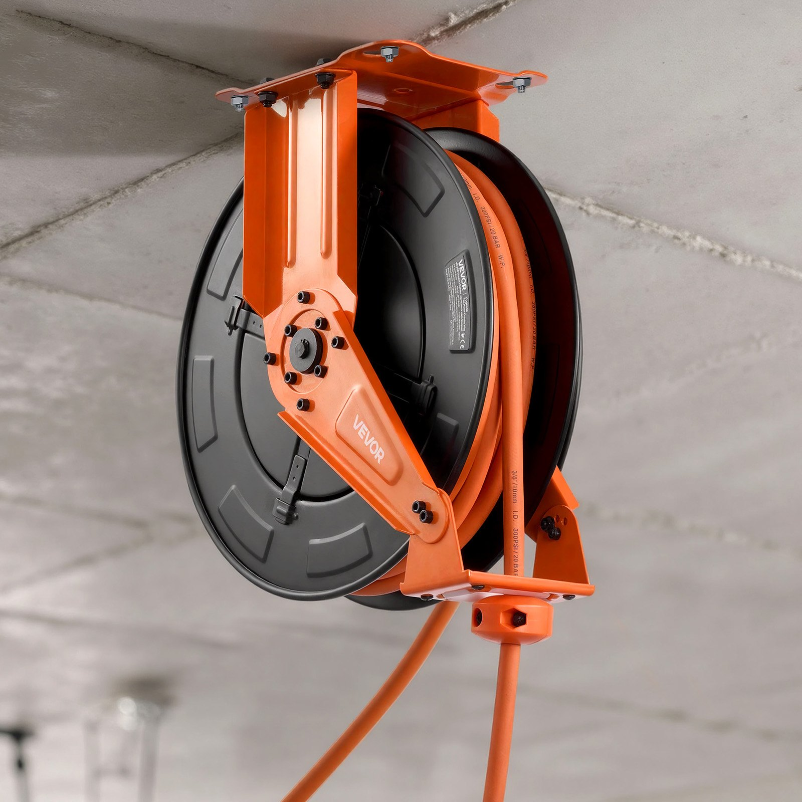 Carrete de manguera de aire retráctil, 8 pulgadas | VEVOR