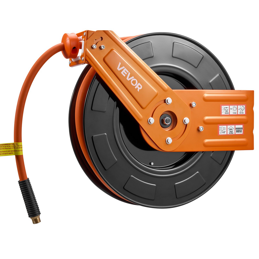 Carrete de manguera de aire retráctil (1/2 pulgada x | VEVOR