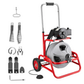 Máquina desatascadora de 22, 8 m x 1, 27 cm, 15 cm | VEVOR