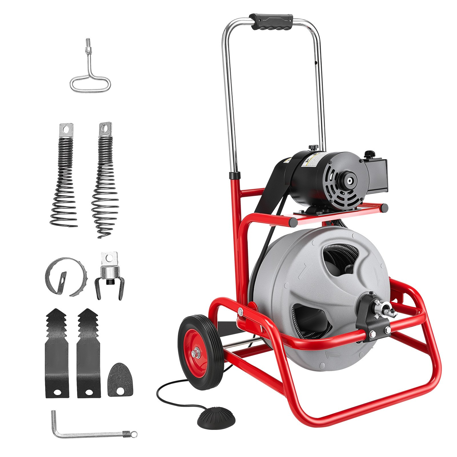 Máquina desatascadora de 22, 8 m x 1, 27 cm, 15 cm | VEVOR