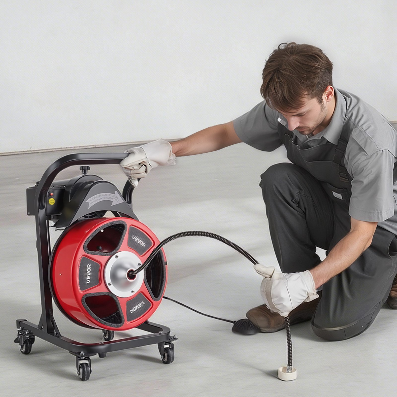 Máquina desatascadora de 15, 2 m x 1, 27 cm SDJJKLSGDS | VEVOR