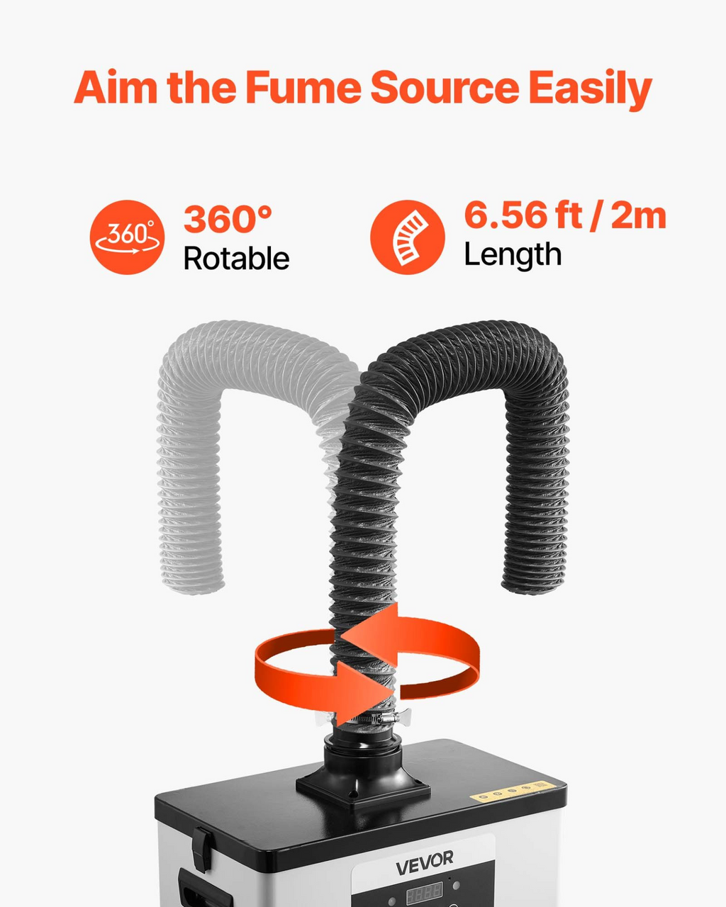 Extractor de humos de soldadura, 510 m³ | VEVOR