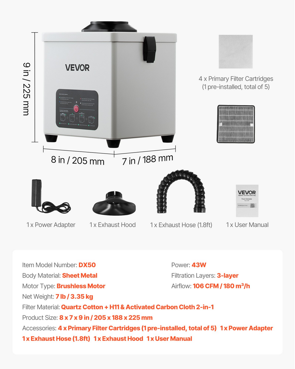 Extractor de humos de soldadura | VEVOR