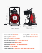 Máquina desatascadora de 23 metros x 1, 27 cm | VEVOR
