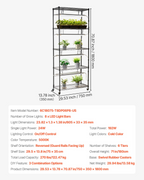 Estantería para plantas DIY con luces de cultivo | VEVOR