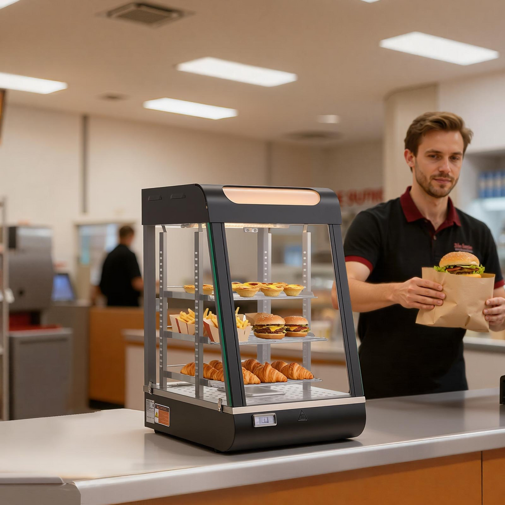 Vitrina expositora de alimentos comercial de 3 niveles | VEVOR