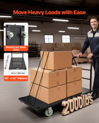 CARRITO de plataforma resistente, capacidad de 2000 lb