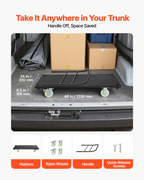 CARRITO de plataforma resistente, capacidad de 2000 lb