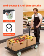 CARRITO de plataforma resistente, capacidad de 2000 lb