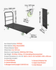 CARRITO de plataforma resistente, capacidad de 2000 lb